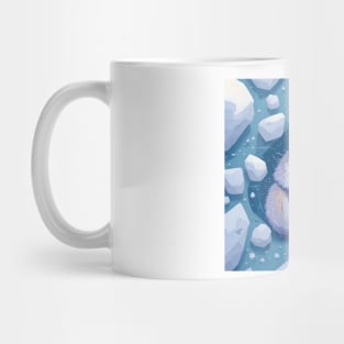 watercolor mutant icy cat in her hiding place sticker Mug